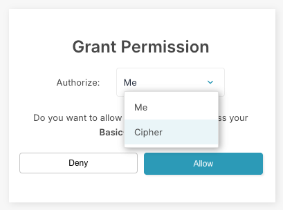 Grant permission to your agent